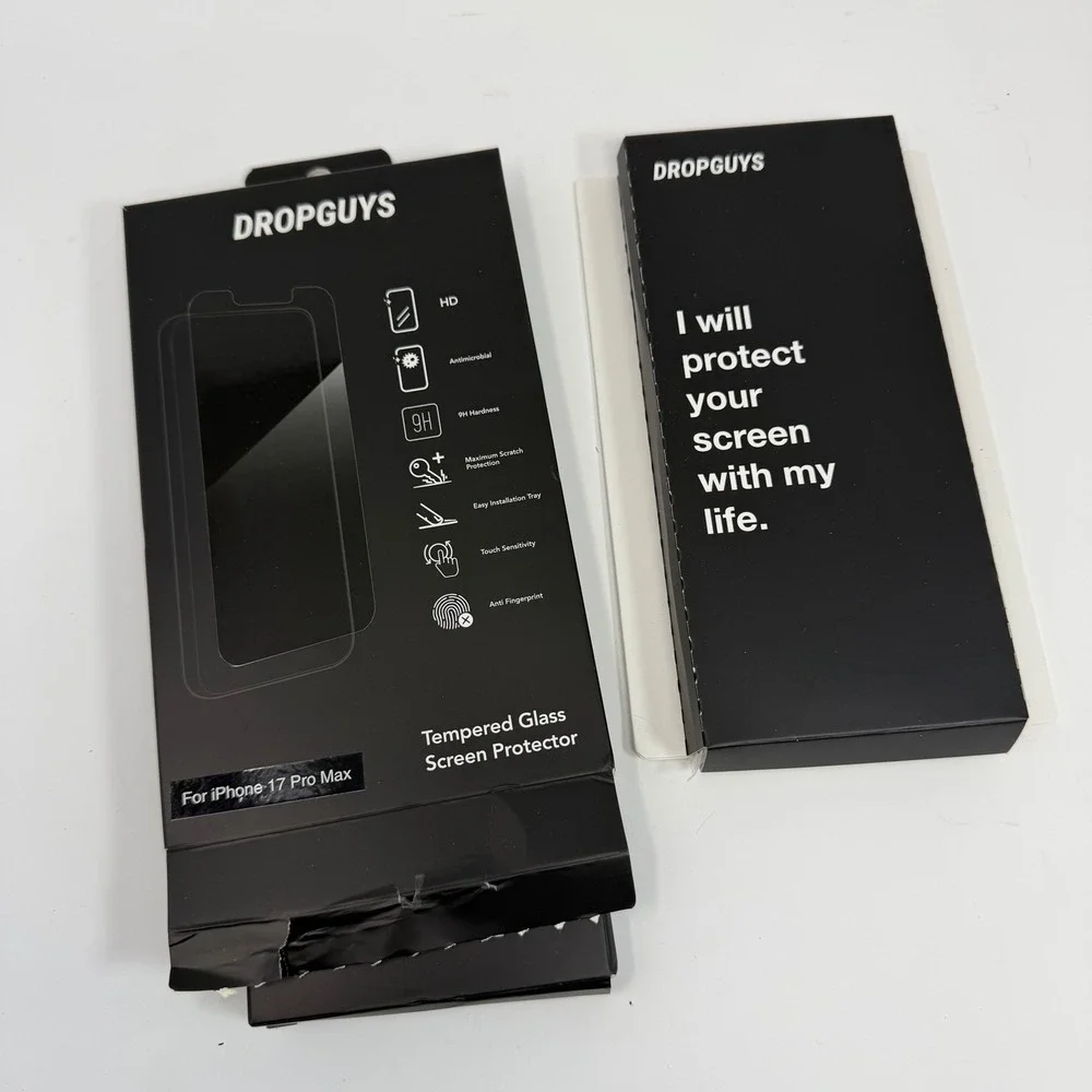 DROPGUYS Tempered Glass Screen Protector for iPhone 17 Pro Max HD Anti Scratch